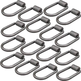 16 Pack - 1/2" Heavy-Duty Weld-On Extended Forged D-Ring with Mounting Bracket