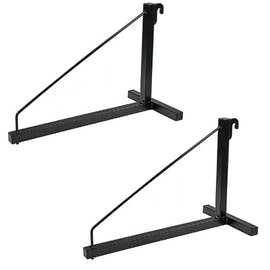 2 Pack - 1-Level Shipping Container Shelf Bracket with Hooks
