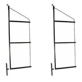 2 Pack - 3-Level Shipping Container Shelf Bracket – 18" D x 60" H, Adjustable Shelf System for Cargo Containers