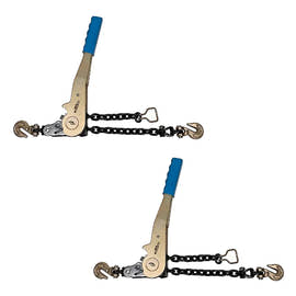 2 Pack of 1/4"-5/16" Ratcheting Chain Binder – Easy Chain Ratchet Load Binder | 2,500 lbs WLL
