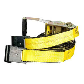 2" x 27' Ratchet Strap with Flat Hook – Tie Down Strap for Trailers