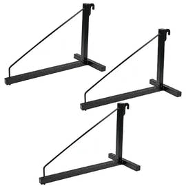 3 Pack - 1-Level Shipping Container Shelf Bracket with Hooks