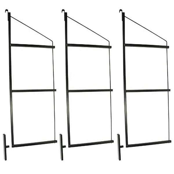 3 Pack - 3-Level Shipping Container Shelf Brackets – 18" D x 60" H, Adjustable Shelf System for Cargo Containers