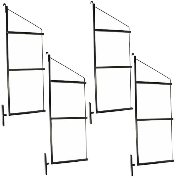 4 Pack - 3-Level Shipping Container Shelf Brackets – 18" D x 60" H, Adjustable Shelf System for Cargo Containers