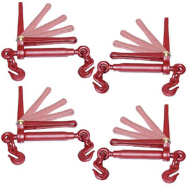 4-Pack Folding Ratchet Chain Binders – 5/16" to 3/8"