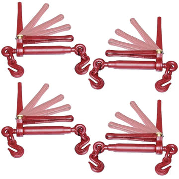 4-Pack Folding Ratchet Chain Binders – 5/16" to 3/8"