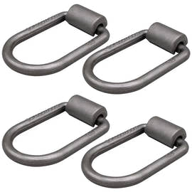 4 Pack - 1/2" Heavy-Duty Weld-On Extended Forged D-Ring with Mounting Bracket