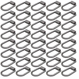 40 Pack - 1/2" Heavy-Duty Weld-On Extended Forged D-Ring with Mounting Bracket