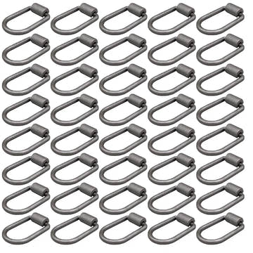 40 Pack - 1/2" Heavy-Duty Weld-On Extended Forged D-Ring with Mounting Bracket