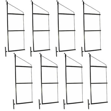 8 Pack - 3-Level Shipping Container Shelf Brackets – Adjustable Shelf System for Cargo Containers