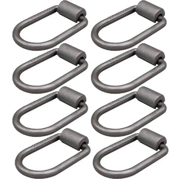 8 Pack - 1/2" Heavy-Duty Weld-On Extended Forged D-Ring with Mounting Bracket