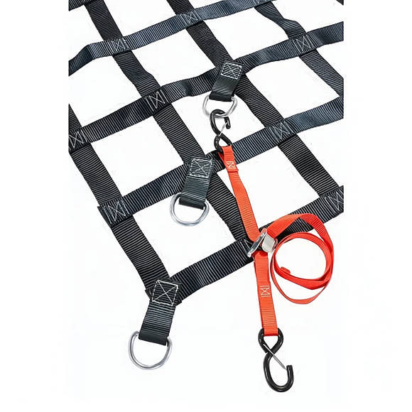 8.75' x 10' Heavy Duty Truck Bed Cargo Net with Ratchet Straps and D-Rings