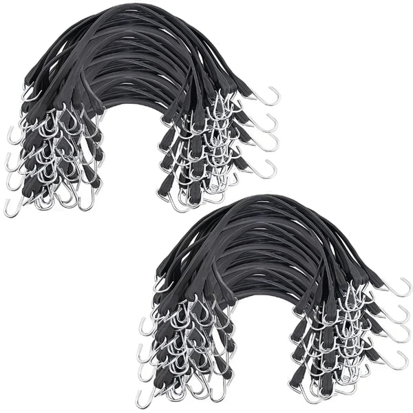 Bungee Straps with Crimped Hooks – Heavy-Duty Rubber Tie Downs