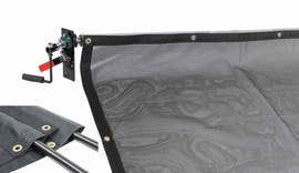 Dump Trailer Tarp Kit with Hand Crank Roller – Heavy-Duty PVC Mesh Tarp for Dump Trucks & Trailers