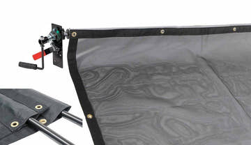 Dump Trailer Tarp Kit with Hand Crank Roller – Heavy-Duty PVC Mesh Tarp for Dump Trucks & Trailers