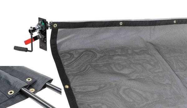 Dump Trailer Tarp Kit with Hand Crank Roller – Heavy-Duty PVC Mesh Tarp for Dump Trucks & Trailers