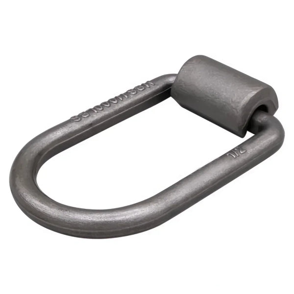 1/2" Heavy-Duty Weld-On Extended Forged D-Ring with Mounting Bracket