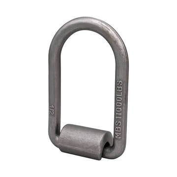 1/2" Heavy-Duty Weld-On Extended Forged D-Ring with Mounting Bracket