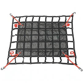 Heavy Duty 18 Oz Truck Bed Vinyl Cargo Net with Ratchet Straps and D-Rings