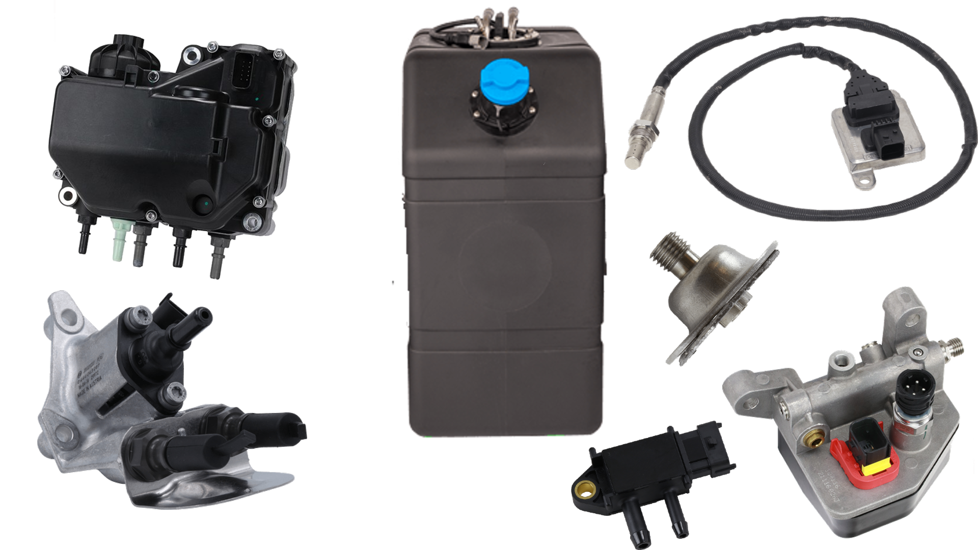 FleetRun Truck Parts NOx sensors, DPF kits, DEF dosing modules, aftertreatment fuel injectors, DEF pumps, AHI dosing modules, DPF / EGR sensors for Volvo, Freightliner, Peterbilt, Kenworth, Mack with Volvo D13, Cummins X15, Detroit DD15, Paccar MX13