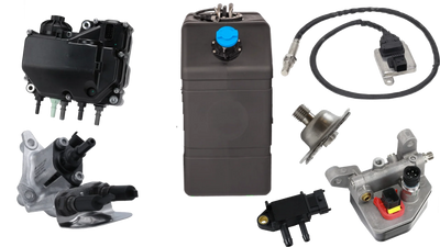 FleetRun Truck Parts NOx sensors, DPF kits, DEF dosing modules, aftertreatment fuel injectors, DEF pumps, AHI dosing modules, DPF / EGR sensors for Volvo, Freightliner, Peterbilt, Kenworth, Mack with Volvo D13, Cummins X15, Detroit DD15, Paccar MX13