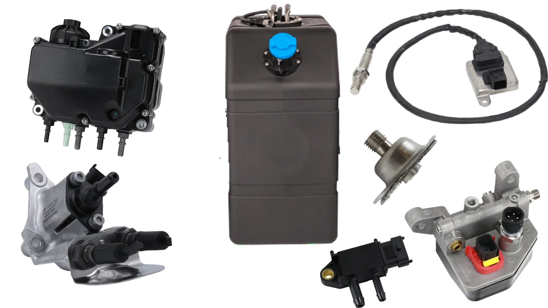 FleetRun Truck Parts NOx sensors, DPF kits, DEF dosing modules, aftertreatment fuel injectors, DEF pumps, AHI dosing modules, DPF / EGR sensors for Volvo, Freightliner, Peterbilt, Kenworth, Mack with Volvo D13, Cummins X15, Detroit DD15, Paccar MX13