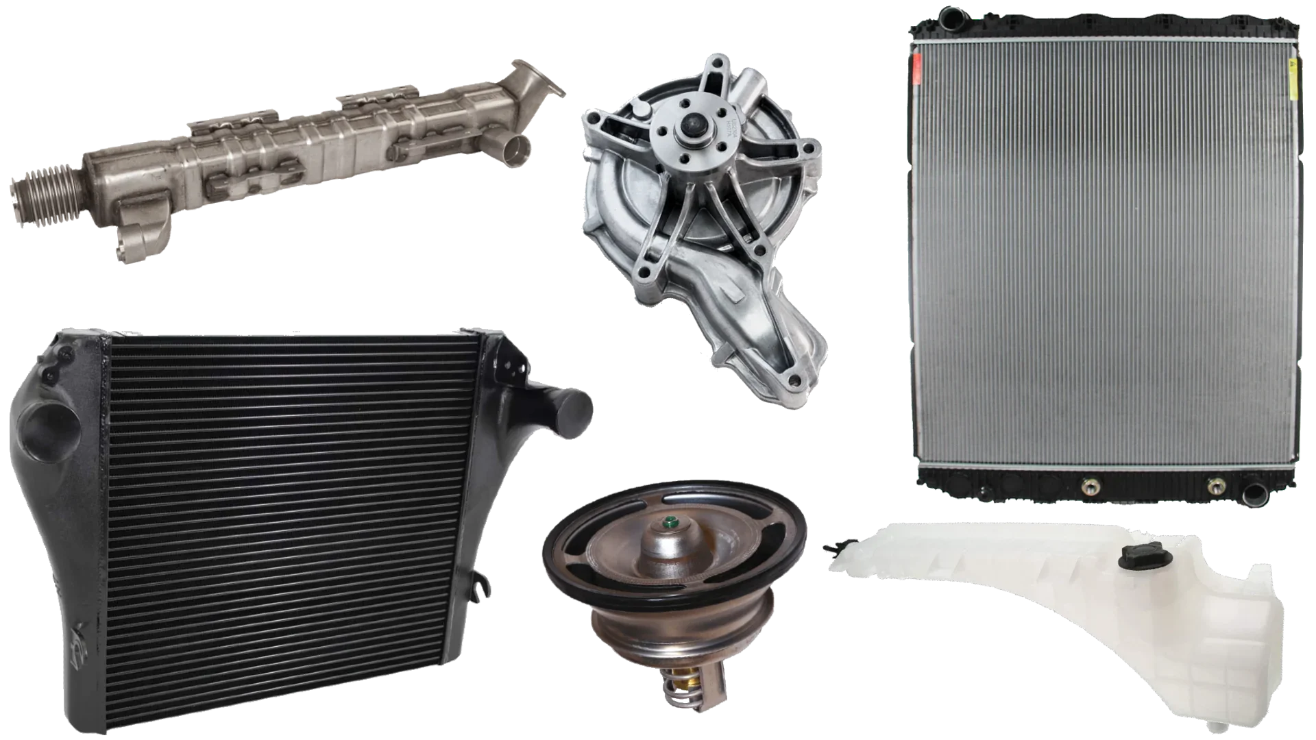 FleetRun radiators, charge air coolers, EGR coolers, coolant reservoir tanks, water pumps, thermostats and more for your 1997-2004, 2004-2018, 2018-2023+ Volvo VNL with Volvo D13, Volvo D12, Cummins ISX and Cummins X15 engines.