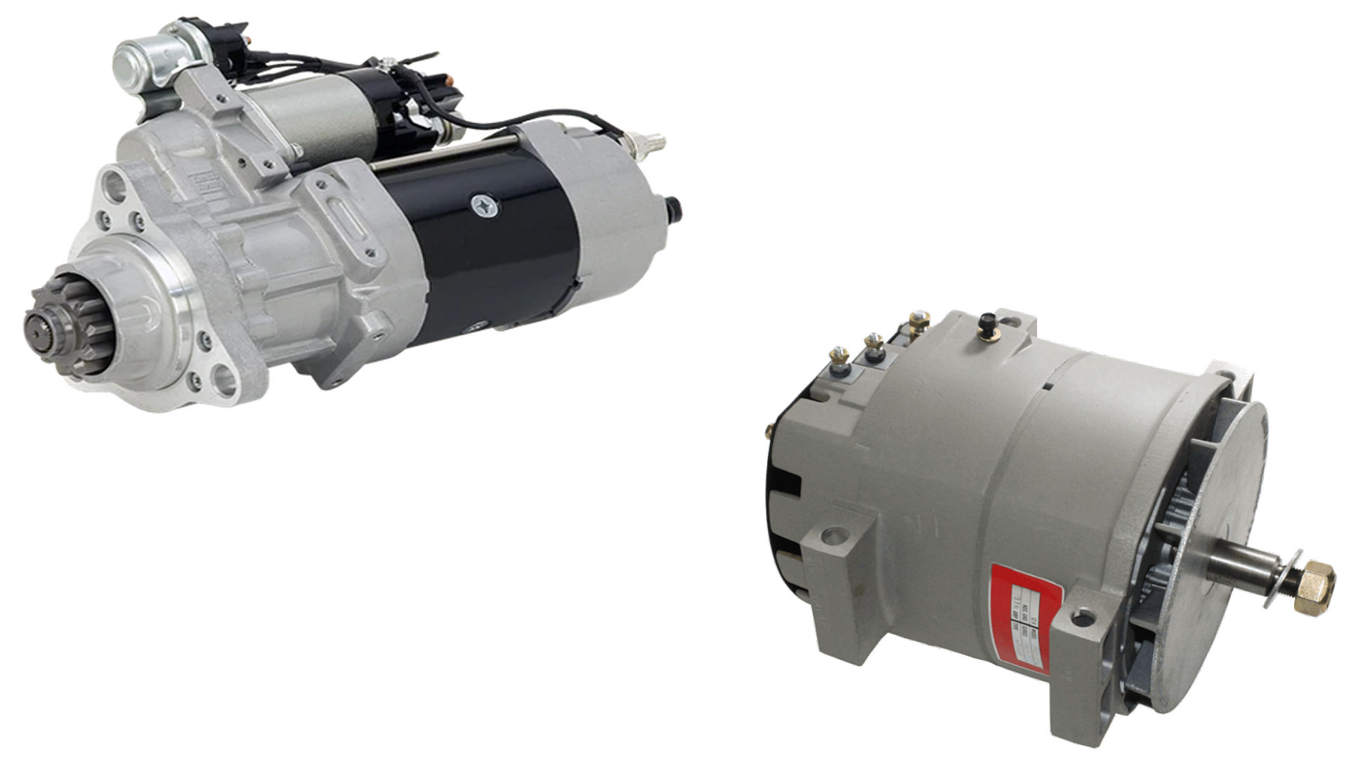 FleetRun starters and alternators for Volvo, Freightliner, Peterbilt, Kenworth, Mack, International and Western Star with Volvo D13, Cummins X15, Detroit DD15, Cummins ISX and Paccar MX13 engines