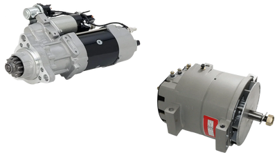 FleetRun starters and alternators for Volvo, Freightliner, Peterbilt, Kenworth, Mack, International and Western Star with Volvo D13, Cummins X15, Detroit DD15, Cummins ISX and Paccar MX13 engines