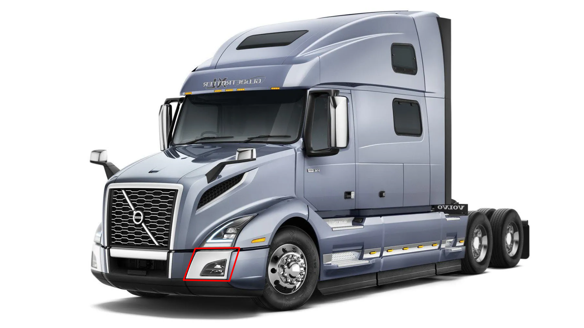 2018+ Volvo VNL Corner Bumper Trim - LH | W/ Fog Lamp Hole | Volvo 82750054 | FleetRun FR-BODY503