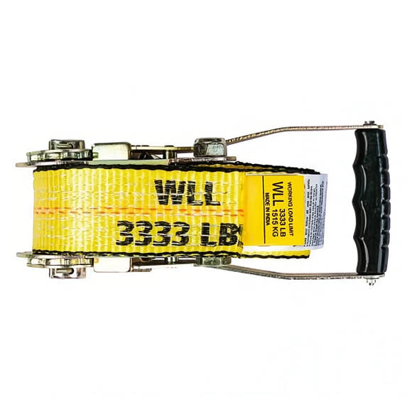 2" x 27' Ratchet Strap with Flat Hook – Tie Down Strap for Trailers