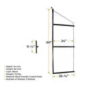 3-Level Shipping Container Shelf Bracket – 24" D x 60" H, Adjustable Shelf System for Cargo Containers