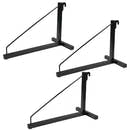 3 Pack - 1-Level Shipping Container Shelf Bracket with Hooks