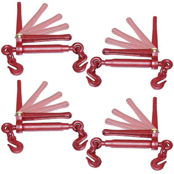 4-Pack Folding Ratchet Chain Binders – 5/16" to 3/8"