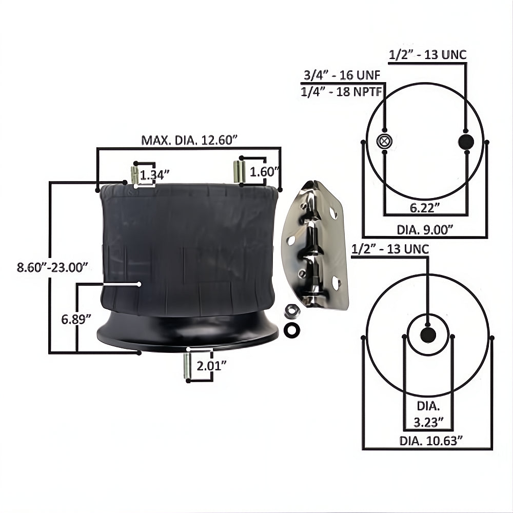 Air Spring for Freightliner | Replaces 16-19468-000 | FleetRun FR-SPSN468