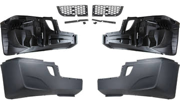 Complete Bumper Assembly | Without Fog Light Holes | 2018+ Freightliner Cascadia | Freightliner A21-29370-000 / A21-29370-002 / A21-28979-036 | FleetRun FR-BODY724