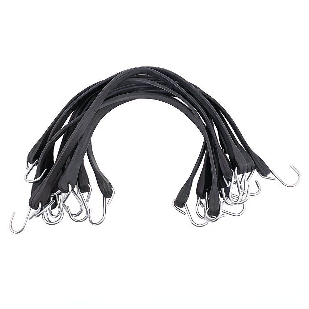 Bungee Straps with Crimped Hooks – Heavy-Duty Rubber Tie Downs
