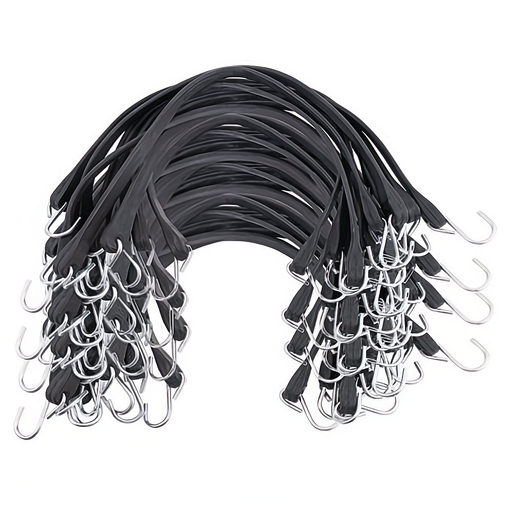 Bungee Straps with Crimped Hooks – Heavy-Duty Rubber Tie Downs