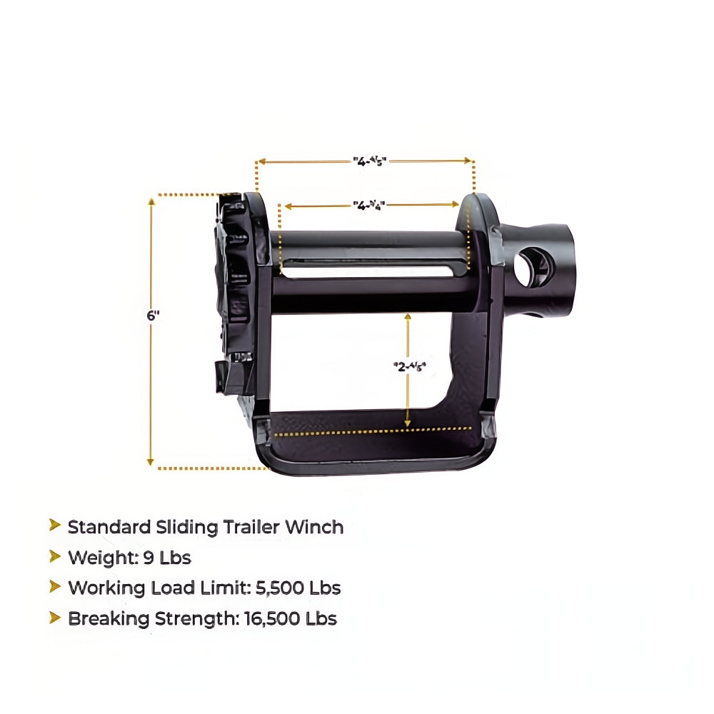 Flatbed Trailer Winch – Standard Sliding C-Track Mount for Flatbed Cargo Securement