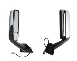 2018+ Freightliner Cascadia Door Mirror - Chrome | A22-78606-002 / A22-75498-002 | FleetRun FR-BODY424