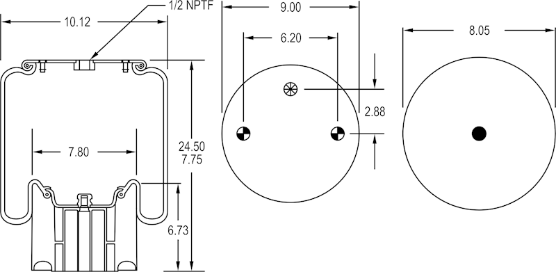 Kenworth Air Bag | Paccar C81-1013 - TRP AS88640 | FleetRun FR-SPSN937