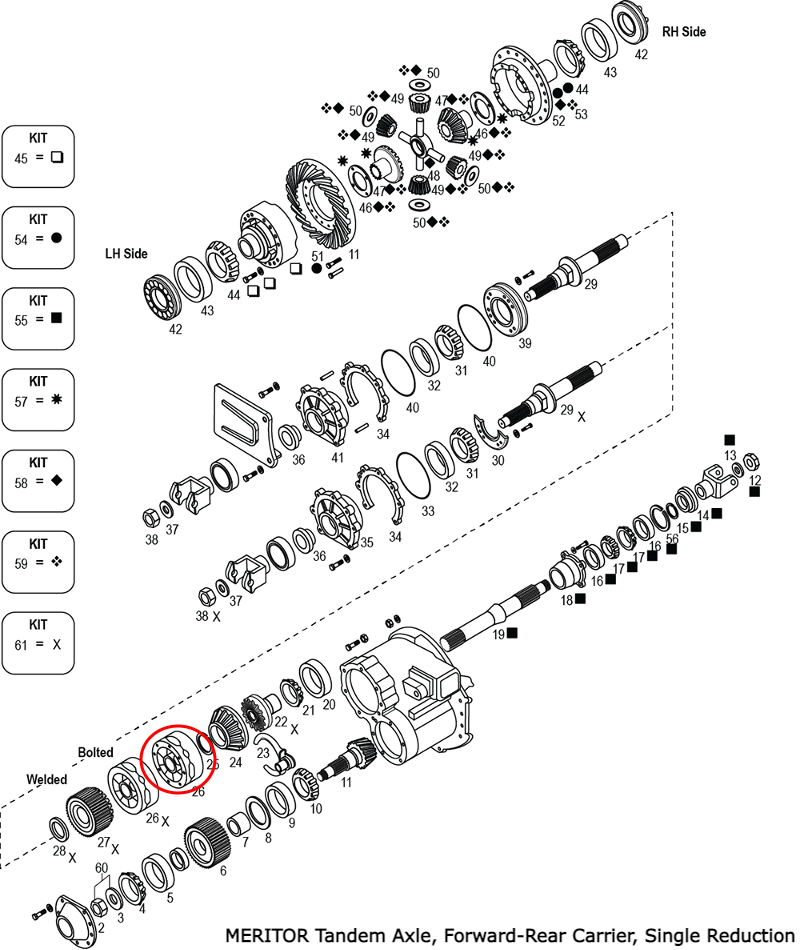 Power Divider Case Assembly - Welded | Meritor A-3235-N-2380 | FleetRun FR-DVTN818