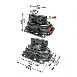 Rear Engine Mount for Peterbilt, Replaces Paccar 12448TBG, Automann M17499 | FleetRun FR-ENGN460 - Pack of 2