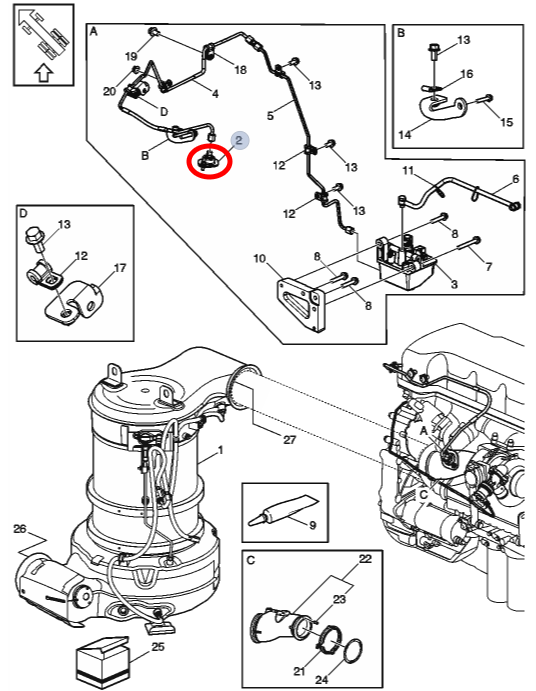 Aftertreatment Fuel Injector / 7th Injector Kit | Volvo 21407621 | FleetRun FR-AFTR879