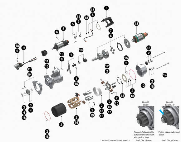 Starter Motor 39MT | Fits Cummins ISX, X15 | Replaces Delco Remy 8200308, 61010754 | FleetRun FR-STRT249