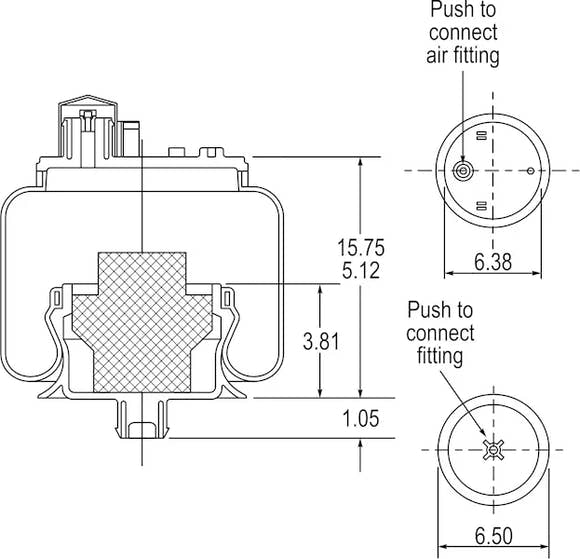 Air Spring | Volvo VNL / Mack Pinnacle | Volvo 20897204 / 20462934 | FleetRun FR-SPSN047
