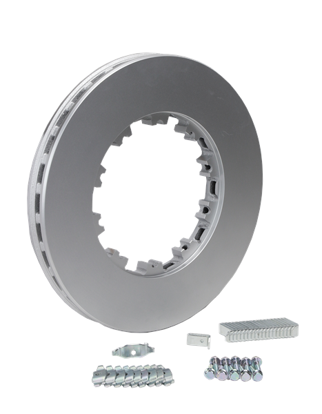 Brake Rotor Kit | Bendix 802569 ~ Haldex MPBR76694 ~ Volvo 21538404 | FleetRun FR-BRKE376.