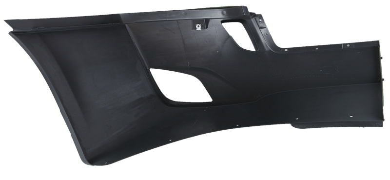 Bumper End Cover ~ LH | With Fog Light Holes ~ Without Deflector Holes | 2018+ Freightliner Cascadia | Freightliner / Alliance 21-28980-004 / 21-29100-012 | FleetRun FR-BODY886