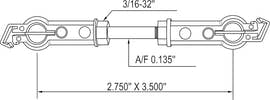 Cab Height Control Level Rod | Volvo VNL | Volvo 20462337 / 8075714 / 20422565 | FleetRun FR-SPSN288