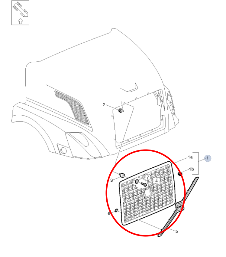 Radiator Grille | 2004-2018 Volvo VNL | Volvo 20505759 / 82373858 / 82375005 / 82601906 | FleetRun FR-BODY210